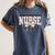 Labor And Delivery Nurse Stethoscope Coquette Bow Graduation Women's Comfort Colors T-Shirt Denim