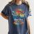 Last Day Of School Groovy Graduation School's Out For Summer Women's Comfort Colors T-Shirt Denim