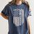 Last First Day Senior 2026 USA Flag Graduation Class Of 2026 Women's Comfort Colors T-Shirt Denim