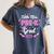 Little Miss Pre-K Grad 2025 Coquette Preschool Graduation Women's Comfort Colors T-Shirt Denim