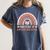 MASTER OF EDUCATION ROCK Master Graduation Women's Comfort Colors T-Shirt Denim