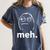 Meh Shirt Teacher Idea College Geek Graduation Tshirt Women's Comfort Colors T-Shirt Denim