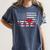Nurse 2018 American Flag Tee Nursing School Graduation Women's Comfort Colors T-Shirt Denim
