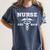 Nurse Nursing Graduation T Shirt Nurse Est 2018 Women's Comfort Colors T-Shirt Denim