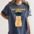 Orange Tabby Cat Graduation Distressed Shirt For Grads For Men Women Girls Kids Women's Comfort Colors T-Shirt Denim