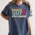 Peace Out 8th Grade Graduation Last Day Of School Women's Comfort Colors T-Shirt Denim