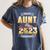 Proud Aunt Of A Class Of 2023 Graduate Graduation Women Women's Comfort Colors T-Shirt Denim
