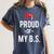 Proud Of My BS Graduation Bachelor's Degree T-Shirt Women's Comfort Colors T-Shirt Denim