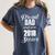 Proud Dad Of A 2018 Senior Graduation T Shirt Women's Comfort Colors T-Shirt Denim