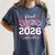 Proud Grandma Of A 2026 Senior Class Of 2026 Graduation Women's Comfort Colors T-Shirt Denim