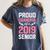 Proud Grandma Of A Class 2019 Senior T Shirt Graduation Women's Comfort Colors T-Shirt Denim