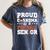 Proud Grandma Of a Football Senior 2026 Graduation Women's Comfort Colors T-Shirt Denim
