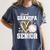 Proud Grandpa Of A 2026 Senior Baseball Graduation Leopard Women's Comfort Colors T-Shirt Denim