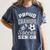 Proud Grandpa Of a Soccer Senior Class Of 2026 Graduation Women's Comfort Colors T-Shirt Denim