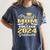 Proud Mom Of 2024 College Graduate Family 24 Graduation Women's Comfort Colors T-Shirt Denim