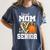 Proud Mom Of A 2026 Senior Basketball Graduation Leopard Women's Comfort Colors T-Shirt Denim