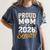 Proud Mom Of a 2026 Senior Volleyball Graduation Women's Comfort Colors T-Shirt Denim