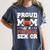Proud Mom Of a Football Senior 2026 Graduation Gifts Women's Comfort Colors T-Shirt Denim