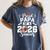 Proud Papa Of A 2026 Senior Football Graduation Dad Women's Comfort Colors T-Shirt Denim