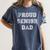 Proud Senior Dad 2019 High School Graduation Shirt Dad Tee Women's Comfort Colors T-Shirt Denim