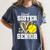 Proud Sister Of A 2026 Senior Softball Graduation Leopard Women's Comfort Colors T-Shirt Denim