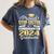 Proud Step Sister Of Kindergarten Graduate 2024 Graduation Women's Comfort Colors T-Shirt Denim