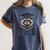 Raccoon Graduation Women's Comfort Colors T-Shirt Denim