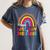 Rainbow Last Day Of 2nd Grade Teacher Student Graduation For Men Women Kids Women's Comfort Colors T-Shirt Denim