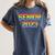 Rainbow LGBT Pride Senior 2023 Graduation Women's Comfort Colors T-Shirt Denim