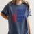 Retro Proud Coast Guard Dad Graduation Dad Usa Flag Outfit Women's Comfort Colors T-Shirt Denim