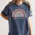 School Nurse Appreciation Rainbow Graduation Medical Nursing Women's Comfort Colors T-Shirt Denim