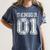 Senior 01 Class Of 2001 Retro College High School Graduation Women's Comfort Colors T-Shirt Denim