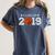 Senior 2019 Basketball Shirt Graduation Class Of 2019 Stars Women's Comfort Colors T-Shirt Denim