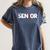 Senior 2019 Graduation Gift For High School T-Shirt Women's Comfort Colors T-Shirt Denim