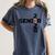 Senior 2020 Football Graduation Shirt Women's Comfort Colors T-Shirt Denim