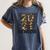 Senior 2021 Grad Class Of 2021 Graduation Leopard Cheetah Women's Comfort Colors T-Shirt Denim