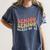 SENIOR 2023 Retro Class Of 2023 Seniors Graduation 23 Hippie Women's Comfort Colors T-Shirt Denim