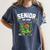 Senior 2025 Graduation Caterpillar For Kids Cute Coquette Women's Comfort Colors T-Shirt Denim