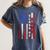 Senior 2026 Baseball American Flag Class Of 2026 Graduation Women's Comfort Colors T-Shirt Denim