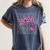 Senior 2026 Class Of 2026 Coquette Pink Bow Graduation Moms Women's Comfort Colors T-Shirt Denim