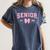 Senior 2026 Class Of 2026 Coquette Pink Bow Graduation 2026 Women's Comfort Colors T-Shirt Denim