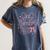 Senior 2026 Class Of 2026 Coquette Pink Bow Graduation Women's Comfort Colors T-Shirt Denim
