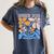 Senior 2026 Retro Groovy Flowers Graduation Women's Comfort Colors T-Shirt Denim