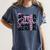 Senior 2027 Class Of 2027 Coquette Pink Bow Graduation 2027 Women's Comfort Colors T-Shirt Denim