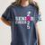 Senior Cheerleader Cheer Class Of 2025 Graduation Graduate Women's Comfort Colors T-Shirt Denim