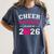 Senior Cheerleader Grandma Cheer Class Of 2026 Graduation Women's Comfort Colors T-Shirt Denim