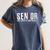 Senior Class 2019 T Shirt Graduation Graduate Tshirt Women's Comfort Colors T-Shirt Denim