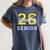 Senior Class 2026 Graduation Yellow Blue Letters Women's Comfort Colors T-Shirt Denim