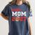 Senior Football Mom 2027 Team Class Of 2027 Graduation Mom Women's Comfort Colors T-Shirt Denim