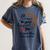 Senior Football Mom Class Of 2026 Graduation Graduate Women's Comfort Colors T-Shirt Denim